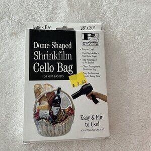 Gift Basket Dome Shaped Shrinkfilm Wrap Large 26x30 Hairdryer Heat Shrinkable